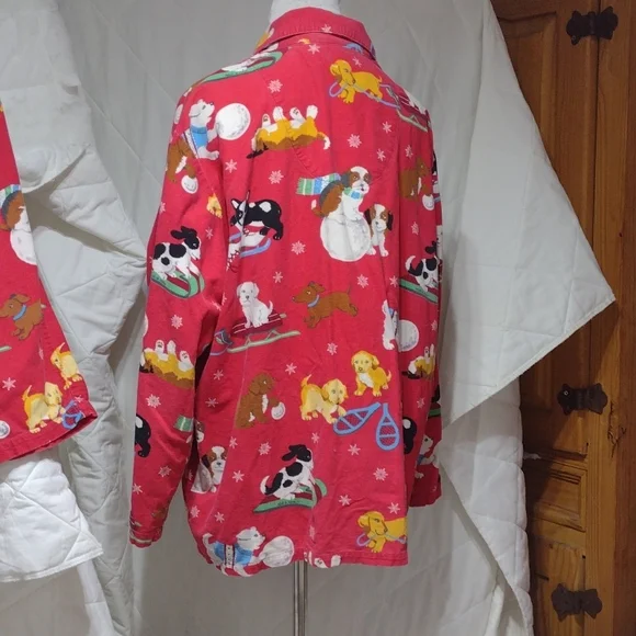 Nick & Nora puppies pajamas, sz large - Picture 5 of 16